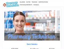 Tablet Screenshot of pharmacytechniciansalary411.com